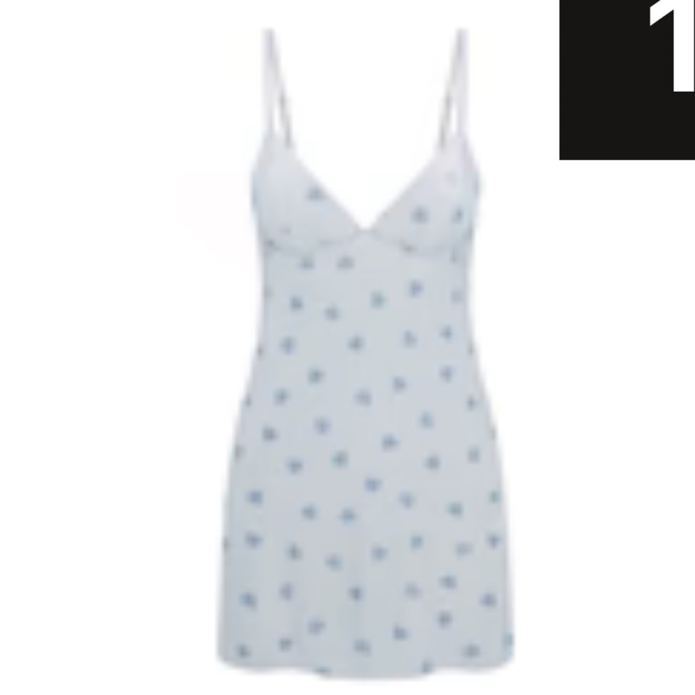 SKIMS Silver Heart-Patterned Slip Dress